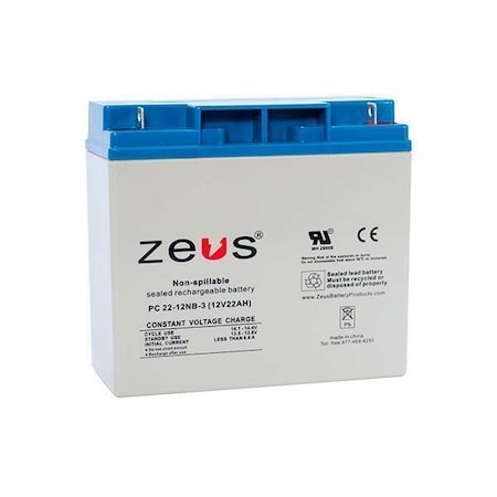 Zeus Battery Products 22Ah 12V Nb Sealed Lead Acid Battery PC22-12NB
